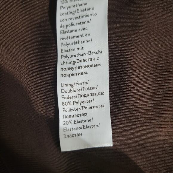 Spanx Croc Leggings Brown Faux Leather High Waist Shaping Slimming Size Small - Picture 10 of 12